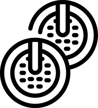 recommend clip art: Electric unicycle wheels icon representing modern personal transportation