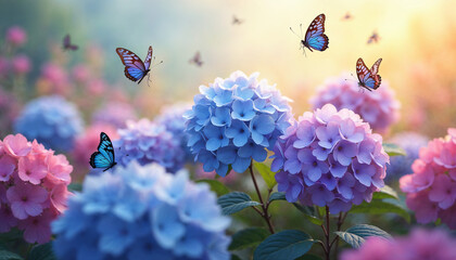 flowers and butterflies