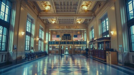 Fototapeta premium Post Office, Federal Income Taxes