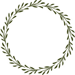Wreath Rounded Floral Frame Decoration