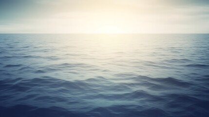 Obraz premium Serene Ocean Waves Under a Bright Sky
