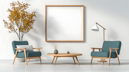 Modern minimalist living room design contemporary home interior photography stylish environment aesthetic view home decor concept for relaxation and comfort