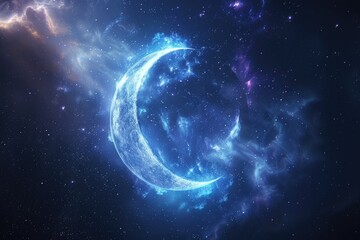 Obraz premium Space Font. Modern Typography Style with Editable Text Effects