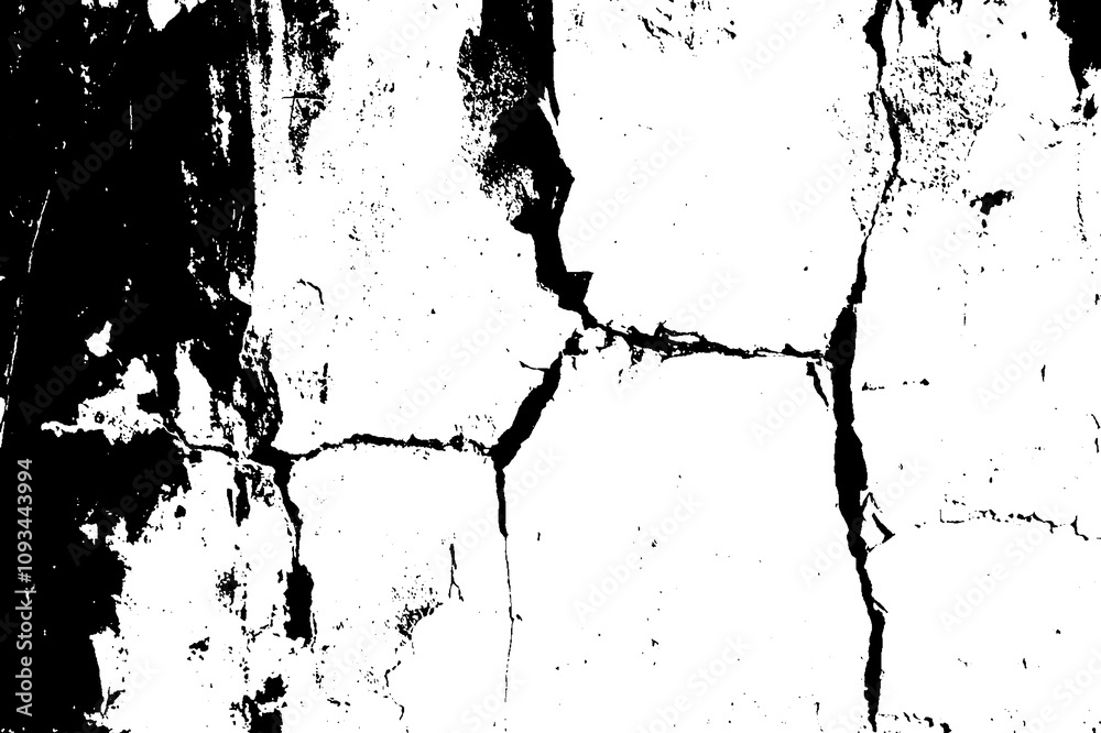 Poster crack background on vintage wall with broken rock effect. rough white paper texture overlay featurin