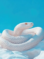 Fototapeta premium A minimalist snake figure representing the year 2025