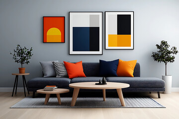 Modern living room design cozy home interior decor minimalist environment contemporary viewpoint stylish concept for relaxation and inspiration