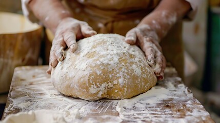 Fototapeta premium The texture the fermentation process and the visual appeal of the dough increase