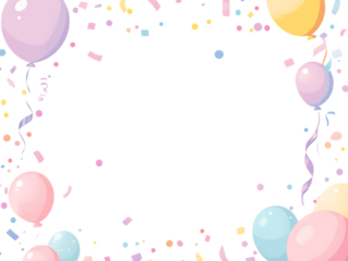 Celebration background with balloons and confetti