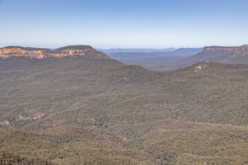 Expansive view of Blue Mountains National Park.