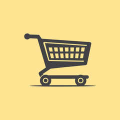 Shopping cart silhouette illustration design