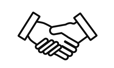  a firm handshake between two businessmen. stylization of the business meeting concept