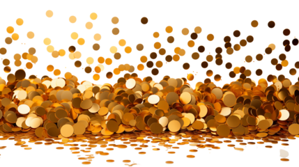 A radiant burst of colorful glitter, bringing a lively and cheerful vibe to your creative projects and events, isolated on transparent background.