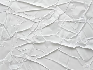 Obraz premium white crumpled and creased glued wrinkled paper poster texture background