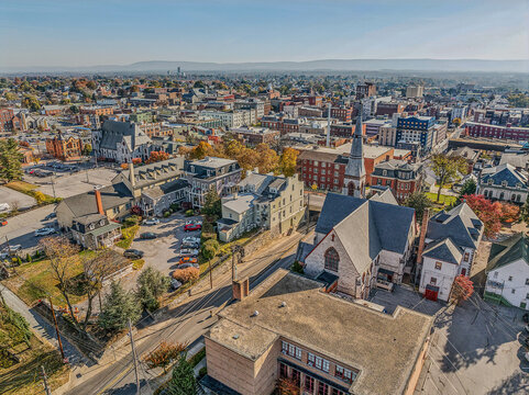 aerial view of the old town