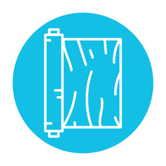 Plastic wrap line icon. Vector isolated element.