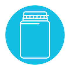 Vial line icon. Vector isolated element.