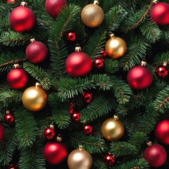 Beautiful Merry Christmas greeting card.