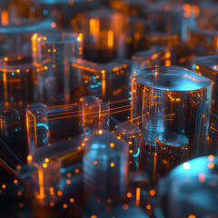 Neon Digital City Glow