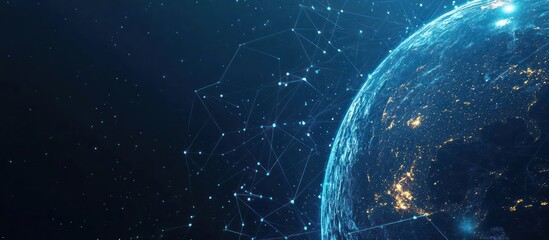 Global Network: Earth's interconnected digital world