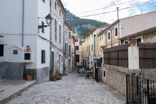 The quiet afternoon in the town of Estellencs, Spain, Mallorca.