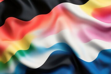 Fototapeta premium Pride flag display community event symbolism urban environment close-up view inclusivity