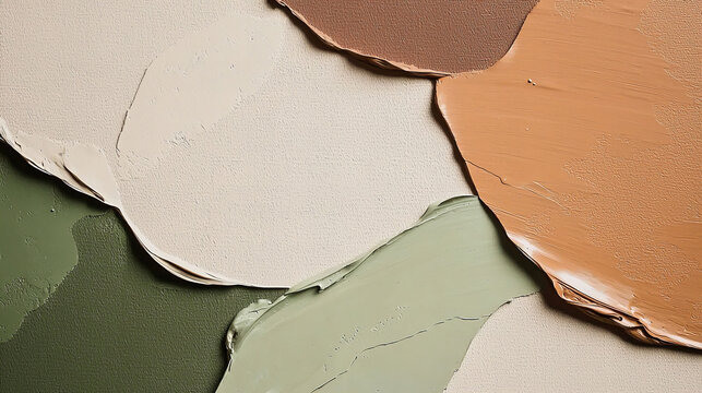 Textured canvas art displaying muted earthy palette studio setting closeup view aesthetic exploration of color and form