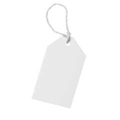 blank price tag isolated