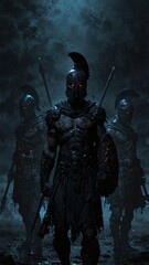 Fototapeta premium Spartan warriors anime style