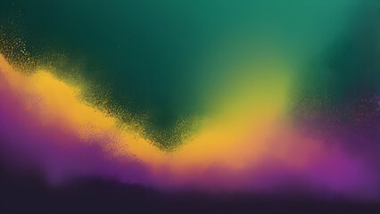 Naklejka premium neon Golden Yellow, Violet, Forest Green glowing gradient background, a soft grainy noise texture with shimmering highlights and Smooth Transitions for a dynamic effect.