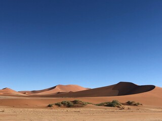 Stunning red sand dunes in the Namib Desert, Namibia