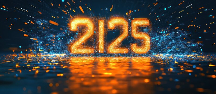Futuristic 2125 Digital Sparkles