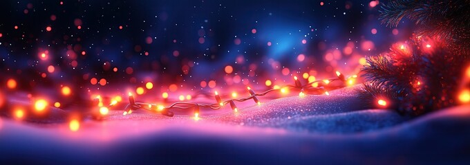 Obraz premium Twinkling Lights: A Decorative Element for Parties and Events