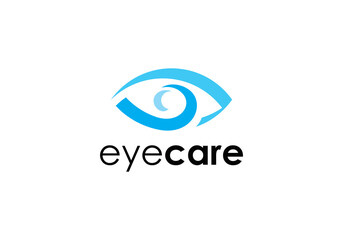 sea ​​wave eye vision logo icon design template