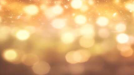 Abstract Golden Bokeh Lights Background Sparkle Effect