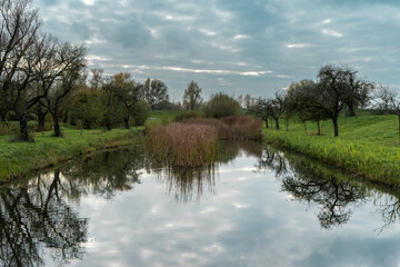 Historic bunkers at Schalkwijk, The Netherlands.