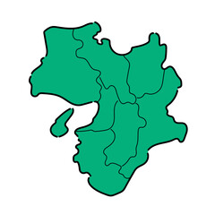 手書きのシンプルな近畿地方の地図_01