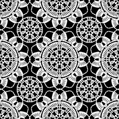 Pattern with crochet granny square wallpaper handmade decorative art design print craft handiwork 	