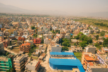Naklejka premium Kathmandu Skyline, Kathmandu City, Kahmandu Viewpoint, Nepal