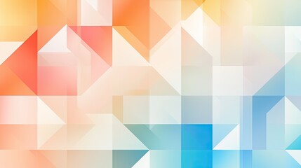 Obraz premium Abstract Geometric Background with Soft Color Gradients in Coral, Orange, and Blue Tones for Creative Design Projects and Modern Art Displays
