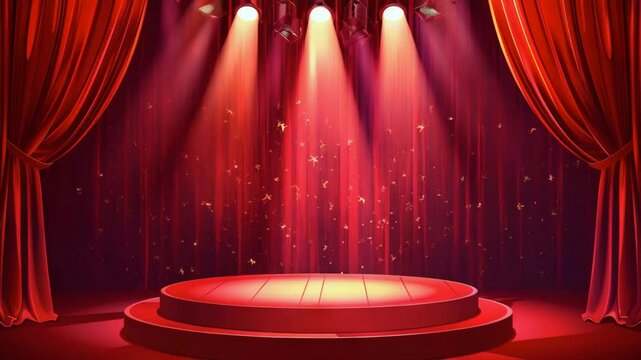 video of cartoon circus stage