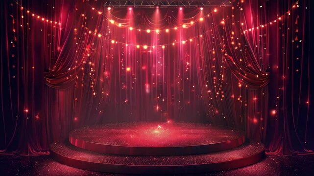 video of cartoon circus stage