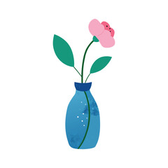 Vase with Flowers Vector - Elegant Floral Arrangement Illustration, Delicate and Graceful Artistic Design