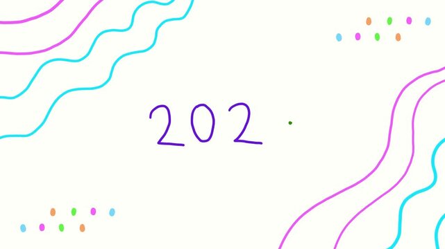 Happy new year 2025 animation vidio