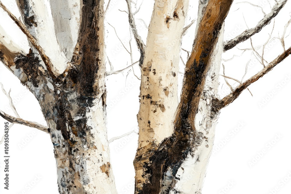 Poster a picture of a tree with bare branches and no foliage