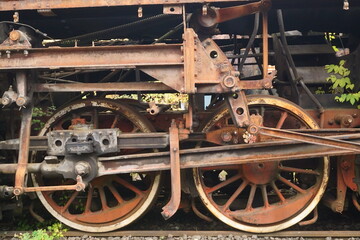 Detail - Old steam locomotive, Romania