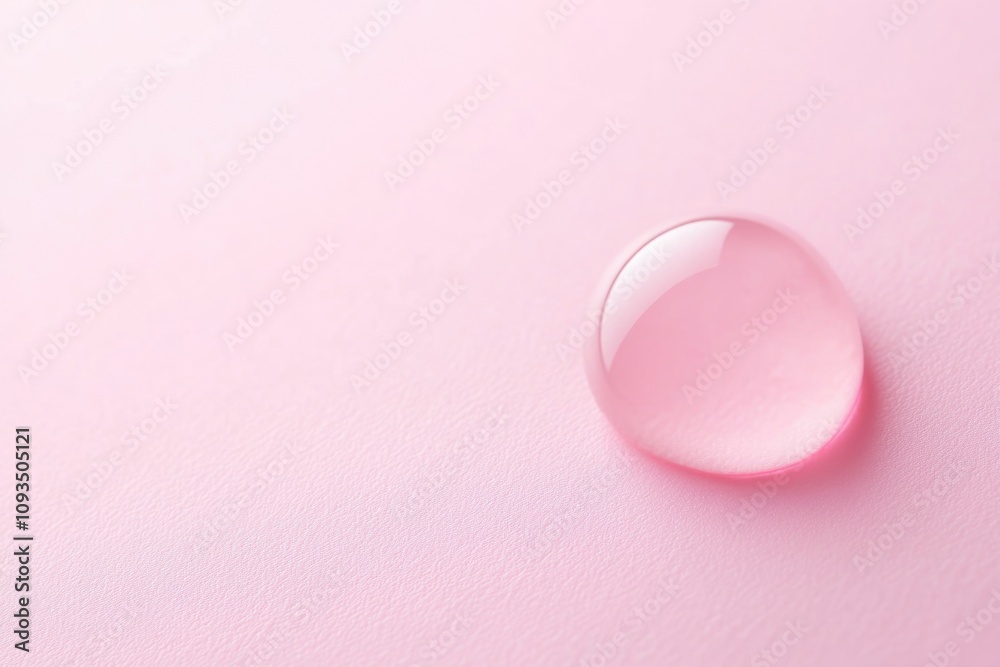 Poster a close-up shot of a glass object placed on a pink surface