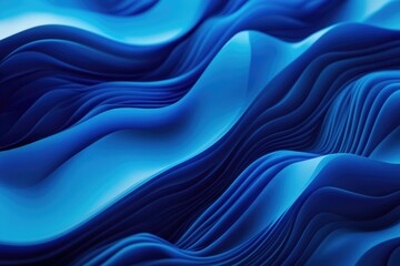 Obraz premium A close-up shot of a blue wavy surface, suitable for use in designs related to water, nature, or abstract patterns