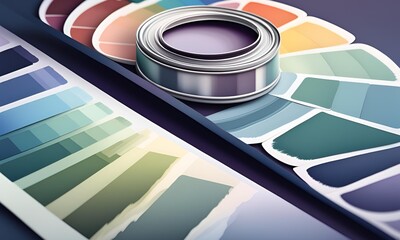 Monochromatic Color Palette using a selection of paint swatches in similar tones