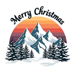 Vintage T-shirt design for Merry Christmas