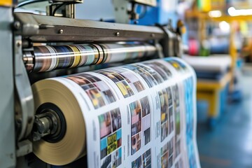 Automatic printing machine of wide format for production magazines and newspapers